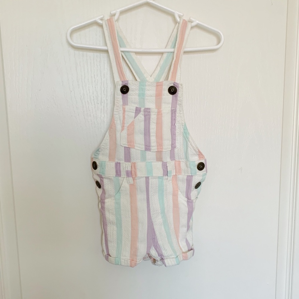 Art Class Pastel toddler Shortalls 100% cotton